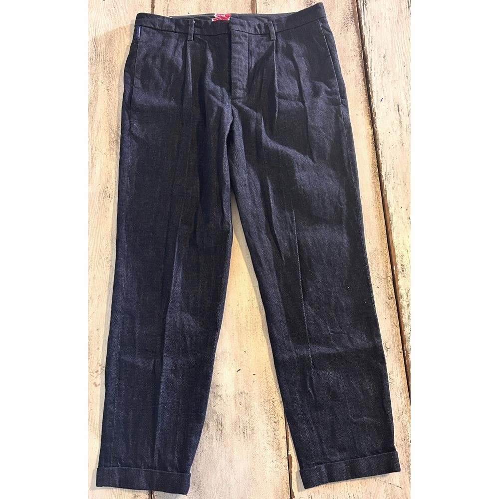 Armani Exchange AX Pleaded Button Fly Fixed Cuff Women's Jeans Sz 31 Authentic